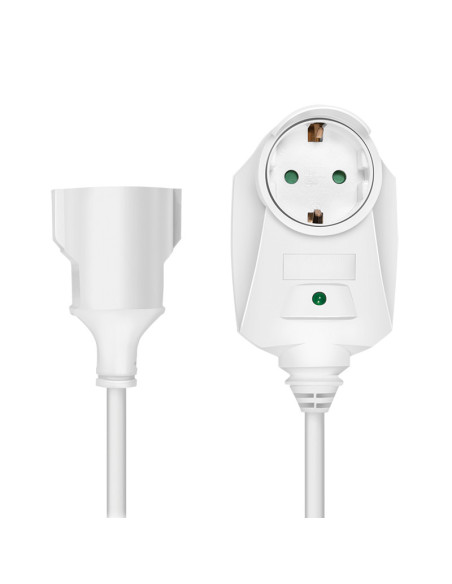 LPS275,PRELUNGITOR LOGILINK, Schuko X 1, Schuko transfer X 1, IP20, 230 V/16 A, 50 Hz, max. 3500 W, 3m, alb "LPS275" (include TV