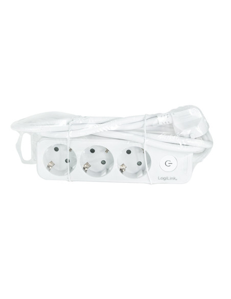LPS244,PRELUNGITOR LOGILINK, Schuko x 3, cablu 3G 1.5mm2, 230 V/16 A, 50 Hz, max. 3600 W, buton intrerupator iluminat, IP20, 1.5