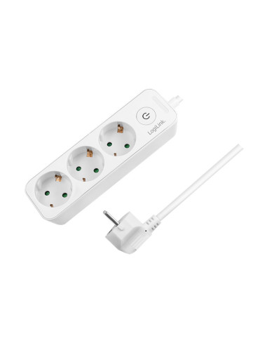 LPS244,PRELUNGITOR LOGILINK, Schuko x 3, cablu 3G 1.5mm2, 230 V/16 A, 50 Hz, max. 3600 W, buton intrerupator iluminat, IP20, 1.5