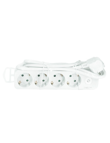 LPS245,PRELUNGITOR LOGILINK, Schuko x 4, cablu 3G 1.5mm2, 230 V/16 A, 50 Hz, max. 3600 W, buton intrerupator iluminat, IP20, 1.5