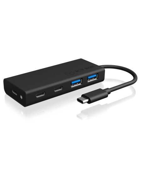RY-IB-HUB1426-CPD,HUB extern Icy Box, porturi USB: USB 3.0 x 2, USB-C x 2, USB-C x 1 PD 60W, conectare prin USB Type-C, cablu 0.