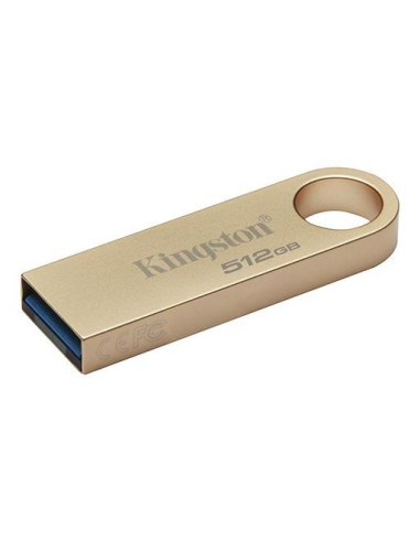 DTSE9G3/512GB,MEMORIE USB 3.2 Kingston 512 GB, 220MB/s, 100MB/s clasica, carcasa metalica, auriu, "DTSE9G3/512GB" (timbru verde 