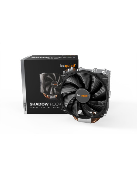 BK032,COOLER be quiet "Shadow Rock Slim 2",racire aer, Ø6 mm×4 pcs heatpipe, skt. Intel LGA 1700/1200/115x/2066/2011-v3 AMD AM5/ BK032,COOLER be quiet "Shadow Rock Slim 2",racire aer, Ø6 mm×4 pcs heatpipe, skt. Intel LGA 1700/1200/115x/2066/2011-v3 AMD AM5/