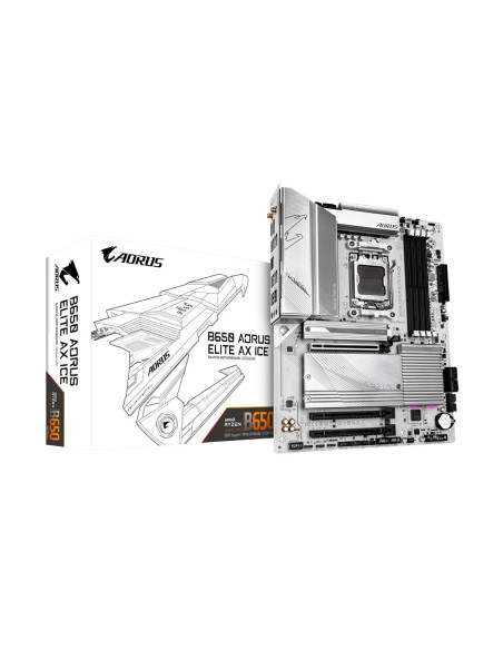 B650 A ELITE AX ICE,Placa de baza Gigabyte B650 AORUS ELITE AX ICE AM5 4x DDR5, 3x PCIE x16, 3x M.2, 1x DP 1x HDMI, 4x SATA 6GB/