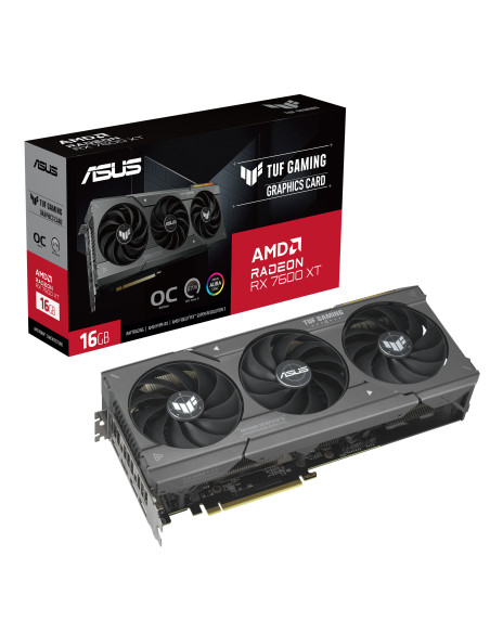 TUF-RX7600XT-O16G-GAMING,ASUS TUF Gaming TUF-RX7600XT-O16G-GAMING, Radeon RX 7600 XT, 16 Giga Bites, GDDR6, 128 bit, 7680 x 4320