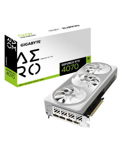 GV-N4070AERO_OCV2-12GD,Gigabyte GeForce RTX 4070 AERO OC V2, GeForce RTX 4070, 12 Giga Bites, GDDR6X, 192 bit, 7680 x 4320 Pixel