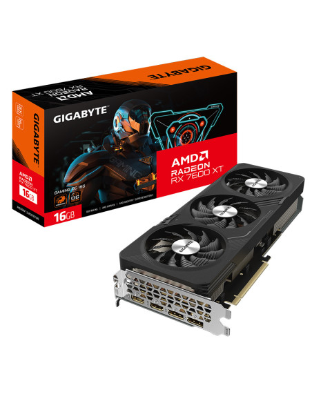 GV-R76XTGAMING OC-16GD,Gigabyte GAMING Radeon RX 7600 XT OC, Radeon RX 7600 XT, 16 Giga Bites, GDDR6, 128 bit, 7680 x 4320 Pixel