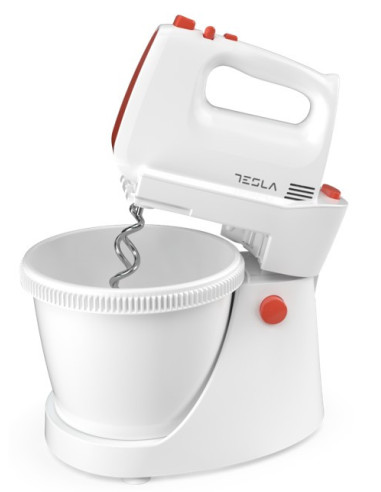 MX501WRB,Mixer cu bol Tesla MX501WRB, 500W, 5 viteze, Alb