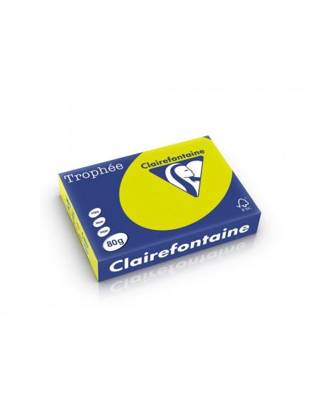 Hârtie color Clairefontaine Fluo, Verde fluo, 500 coli/top Hârtie color Clairefontaine Fluo, Verde fluo, 500 coli/top