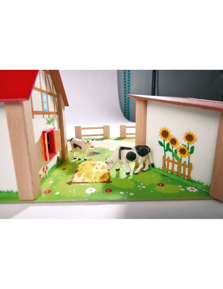 S100004309,Ferma din lemn Eichhorn 51x36x17 cm cu 20 accesorii