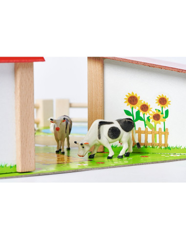 S100004309,Ferma din lemn Eichhorn 51x36x17 cm cu 20 accesorii