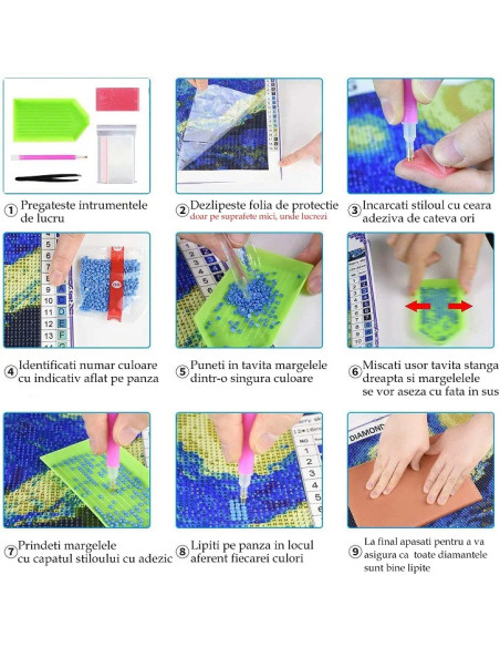 GBN382_4050,Goblen cu Diamante patrate, 40x50 cm, cod GBN-382