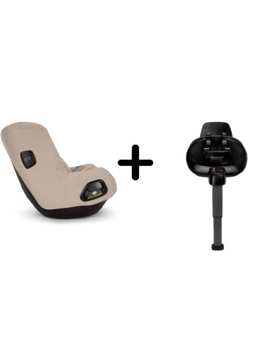 BB-CS14910BISGLSET,Nuna - Set Scaun auto rotativ i-Size TODL next Biscotti, 40-105 cm + Baza isofix BASE next i-Size pentru TODL