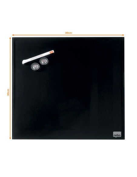 NB1903950,Tabla magnetica sticla 30*30 cm neagra+accesorii diamond nobo
