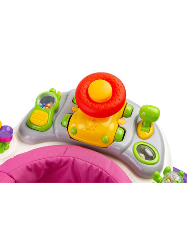 TOYZ-20391,Premergator cu scaun rotativ 360° maxim 12 Kg Toyz STEPP Roz