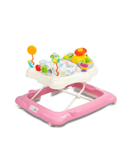 TOYZ-20391,Premergator cu scaun rotativ 360° maxim 12 Kg Toyz STEPP Roz