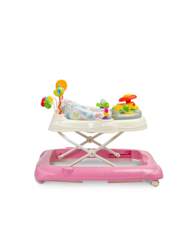 TOYZ-20391,Premergator cu scaun rotativ 360° maxim 12 Kg Toyz STEPP Roz