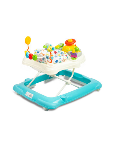 TOYZ-20392,Premergator cu scaun rotativ 360° maxim 12 Kg Toyz STEPP Albastru Deschis