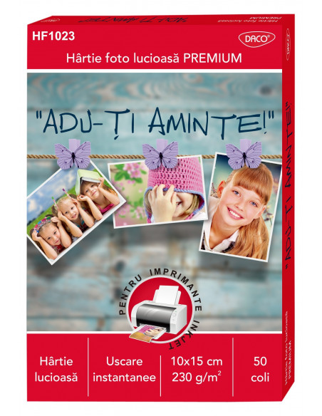 HF1023,Hartie foto 10x15 cm 230g 50 coli daco hf1023