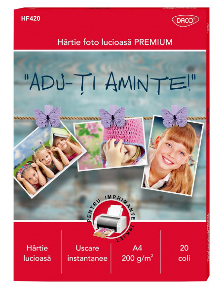 HF420,Hartie foto a4 200g 20 coli daco hf420