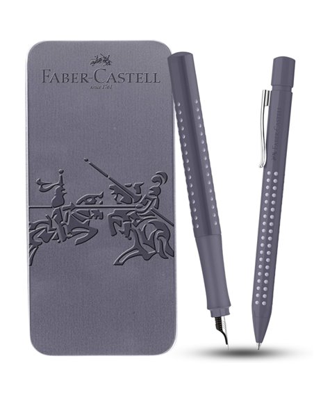 FC201529,Set stilou FC201529 M + Pix grip Faber-Castell, Gri
