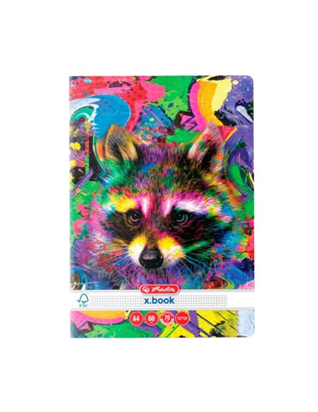 9491970-5,Set 5 x Caiet Herlitz A4 60 file Matematica 70g/mp, Color Animals