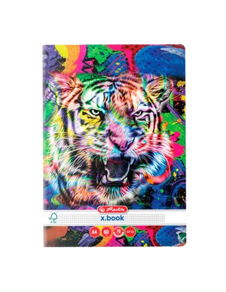 9491970-5,Set 5 x Caiet Herlitz A4 60 file Matematica 70g/mp, Color Animals