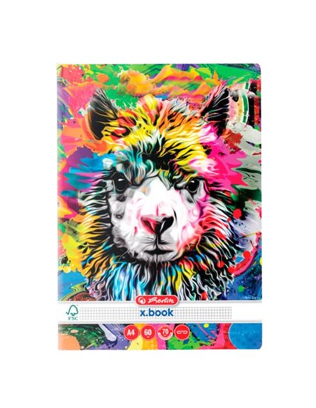 9491970-5,Set 5 x Caiet Herlitz A4 60 file Matematica 70g/mp, Color Animals