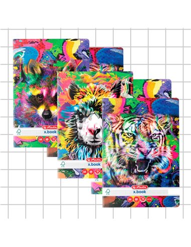 9491970-5,Set 5 x Caiet Herlitz A4 60 file Matematica 70g/mp, Color Animals