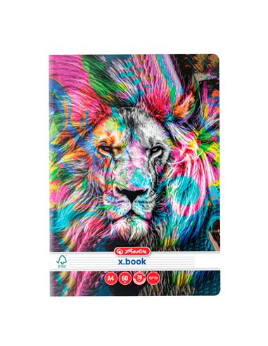 9491960-5,Set 5 x Caiet Herlitz A4 60 file Dictando 70g/mp, Color Animals