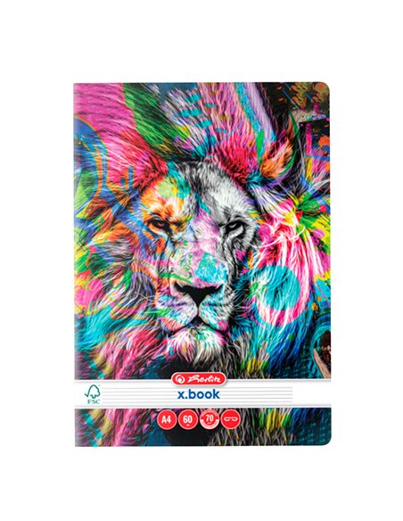 9491960-5,Set 5 x Caiet Herlitz A4 60 file Dictando 70g/mp, Color Animals