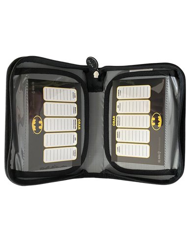BMPE2301-1,Penar neechipat 1 fermoar si 2 extensii, Motiv Batman, Negru