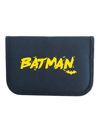 BMPE2301-1,Penar neechipat 1 fermoar si 2 extensii, Motiv Batman, Negru