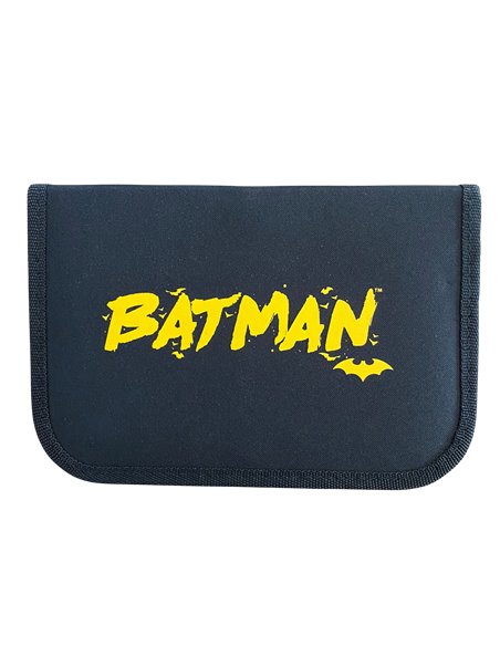 BMPE2301-1,Penar neechipat 1 fermoar si 2 extensii, Motiv Batman, Negru