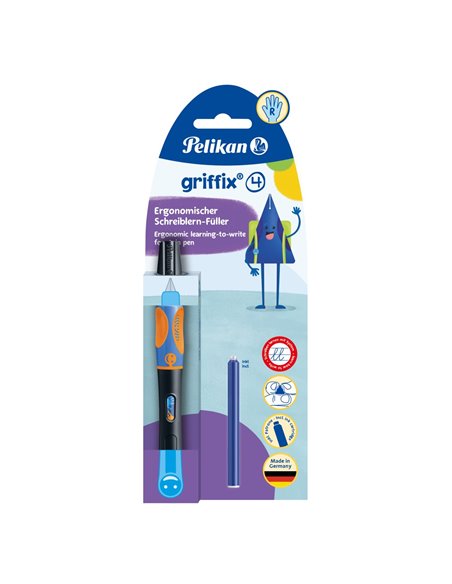 820349,Stilou Griffix, penita A pentru dreptaci, culoare Neon Black