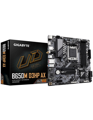 B650M D3HP AX,Placa de baza Gigabyte B650M D3HP AX AM5, 4x DDR5, 2x DP 1x HDMI, 1x PCIE x16 1x PCIE x1, 2x M.2, 4x SATA 6gb/s, m