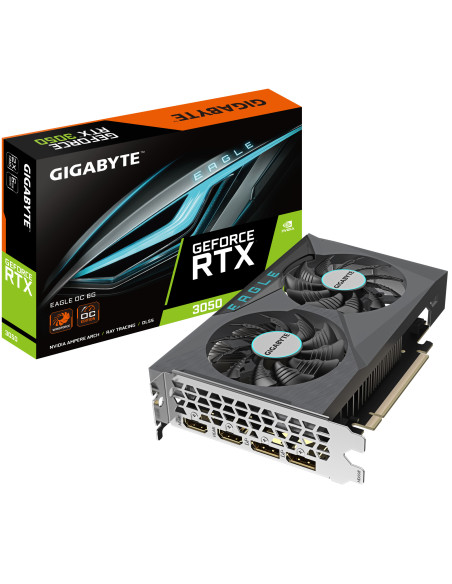 GV-N3050EAGLE OC-6GD,Gigabyte EAGLE GeForce RTX 3050 OC 6G, GeForce RTX 3050, 6 Giga Bites, GDDR6, 96 bit, 7680 x 4320 Pixel, PC