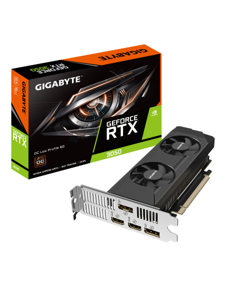 GV-N3050OC-6GL,Gigabyte GeForce RTX 3050 OC Low Profile 6G, GeForce RTX 3050, 6 Giga Bites, GDDR6, 96 bit, 7680 x 4320 Pixel, PC