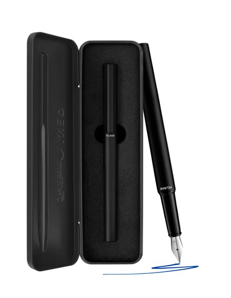 823654,Stilou Ineo Elements Pelikan, penita M, in cutie metalica pentru cadou, Black Rock 823654,Stilou Ineo Elements Pelikan, penita M, in cutie metalica pentru cadou, Black Rock
