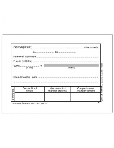 Set 3 dispozitie de casierie autocopiativa A6.,DIB600DCAS3