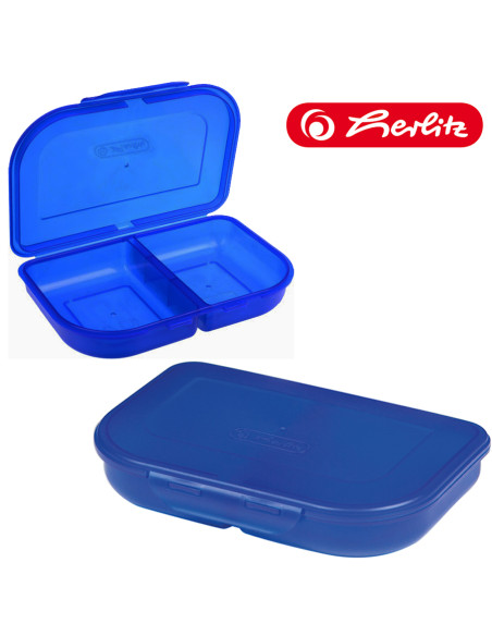 11415304,Cutie sandwich Herlitz, 2 compartimente albastra 11415304,Cutie sandwich Herlitz, 2 compartimente albastra