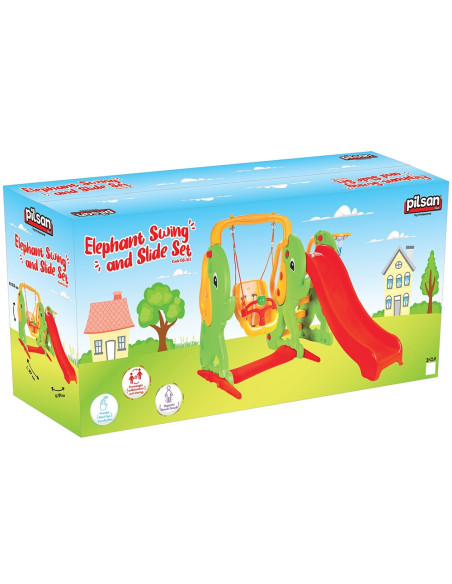 PL-06-161,Centru de joaca Pilsan Elephant Slide and Swing Set