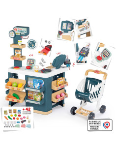 S7600350239,Magazin pentru copii Smoby Super Market cu 42 accesorii 2