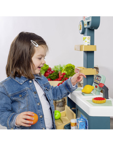 S7600350239,Magazin pentru copii Smoby Super Market cu 42 accesorii