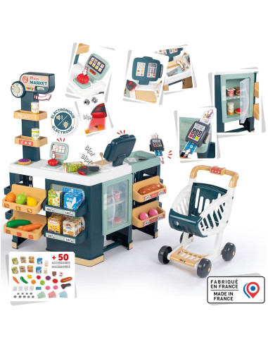 S7600350242,Magazin pentru copii Smoby Maxi Market cu 50 accesorii