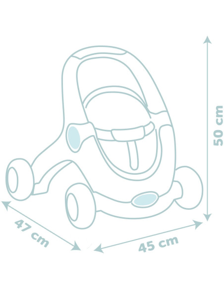 S7600140308,Carucior pentru papusi Smoby Baby Walker 3 in 1 cu papusa