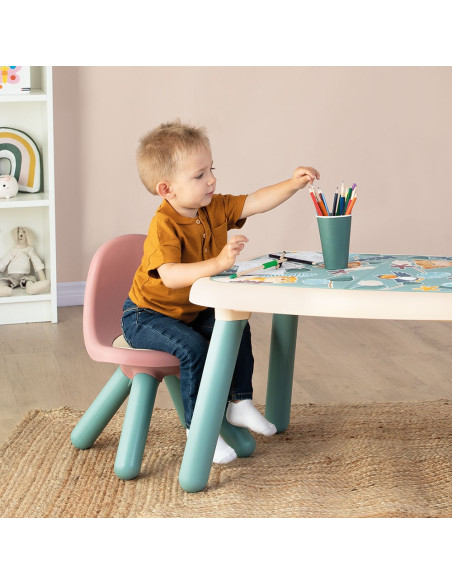 S7600140312,Scaunel cu spatar pentru copii Smoby Little roz