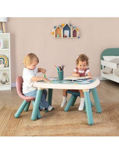 S7600140312,Scaunel cu spatar pentru copii Smoby Little roz