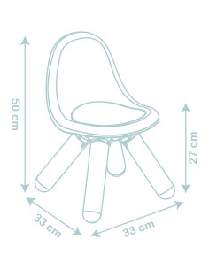 S7600140313,Scaunel cu spatar pentru copii Smoby Little albastru 2