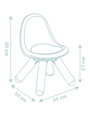 S7600140313,Scaunel cu spatar pentru copii Smoby Little albastru